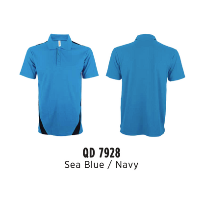 qd7928-custom-polo-unisex-cvc-cut-and-sew-plain-sea-blue-navy