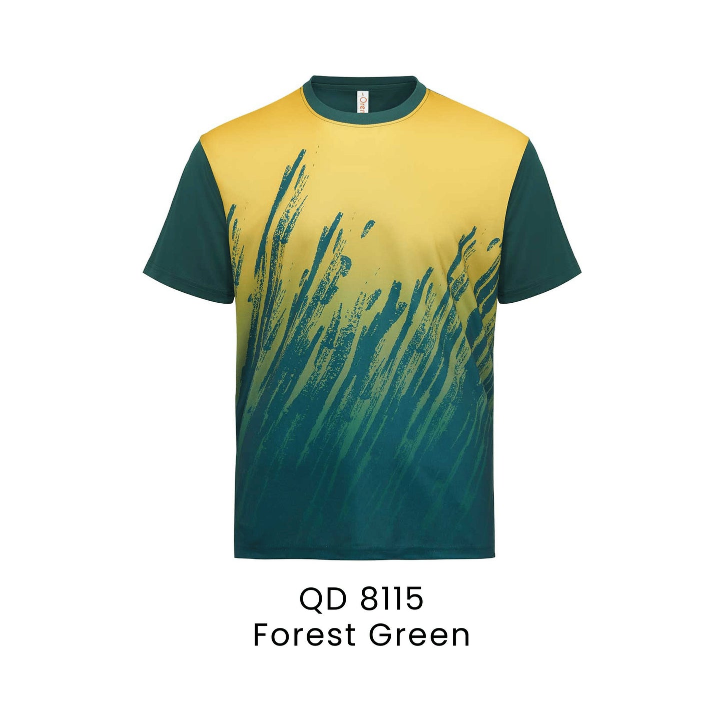 QD 8115 Forest Green - QD81 unisex sublimation mini eyelet t-shirt in 100% microfibre 150gsm