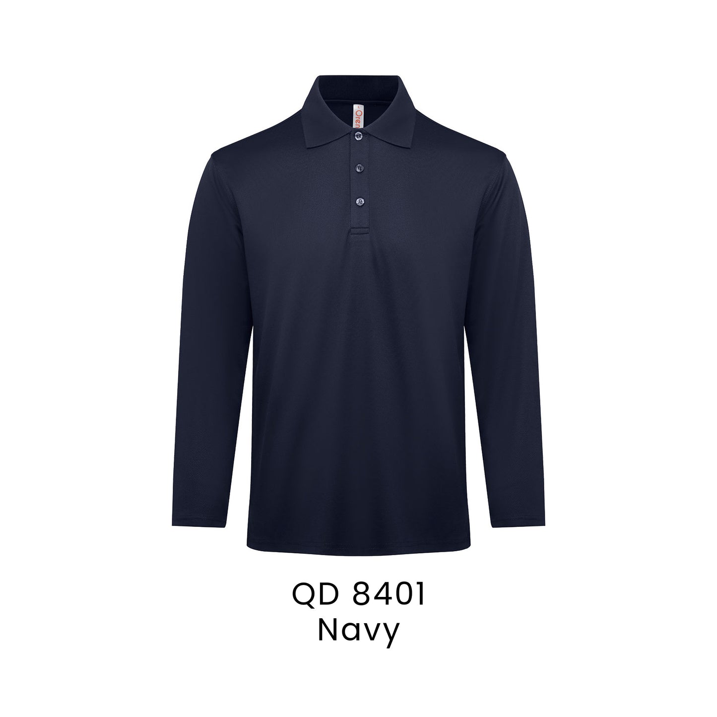 QD 8401 Navy - QD84 long sleeve polo shirt