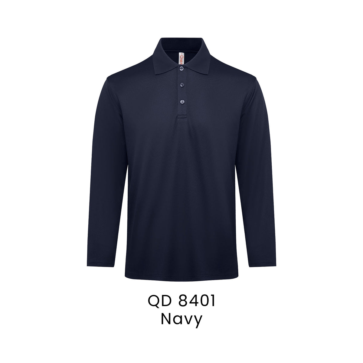 QD 8401 Navy - QD84 long sleeve polo shirt