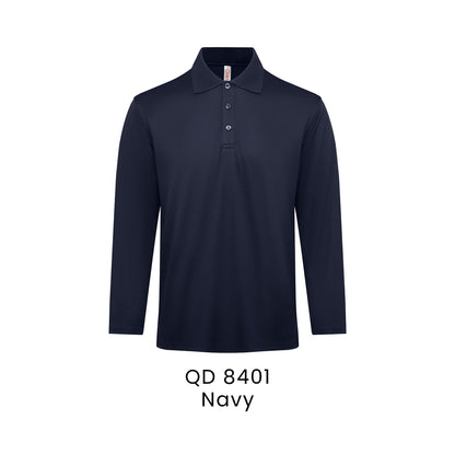 QD 8401 Navy - QD84 long sleeve polo shirt