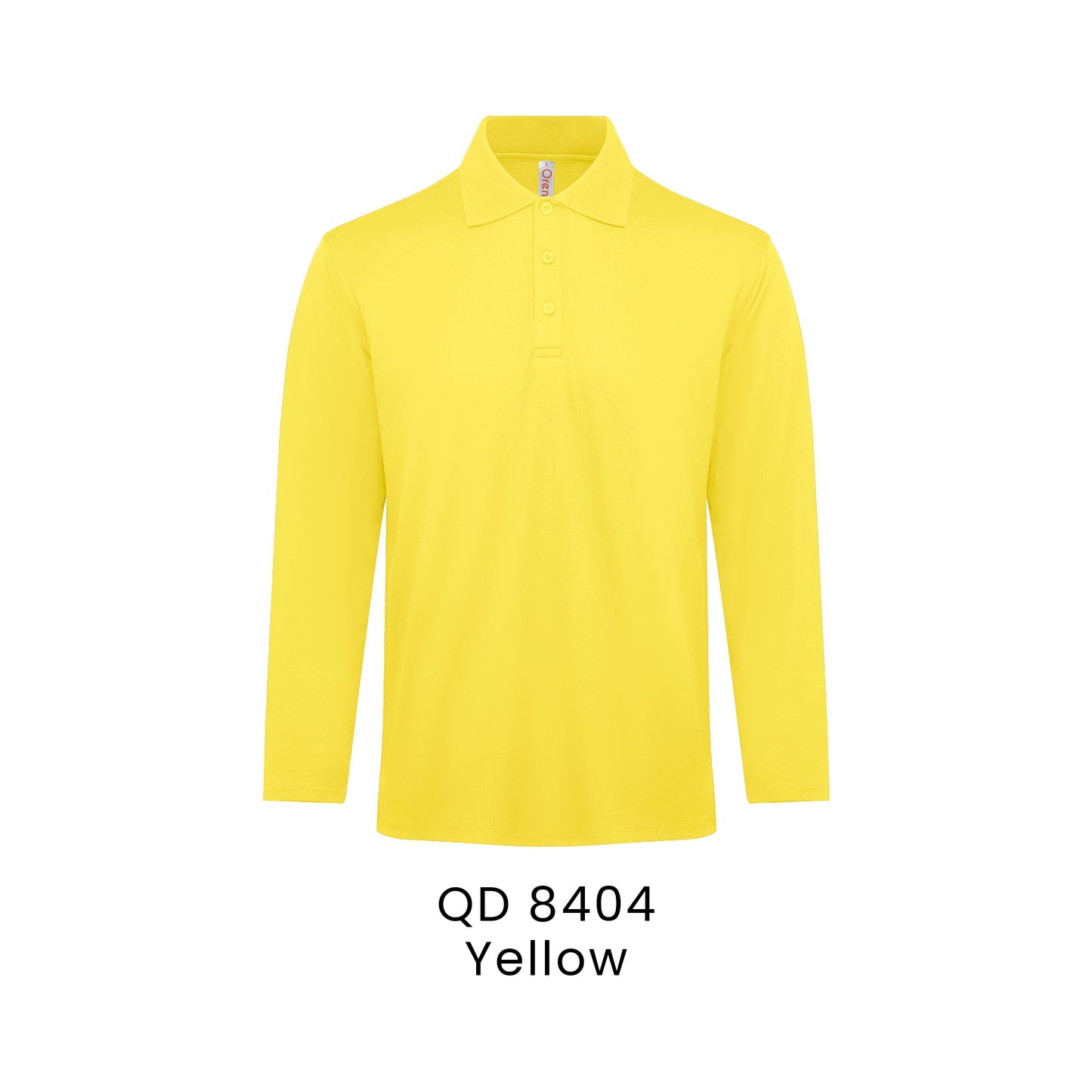 QD 8404 Yellow - QD84 long sleeve polo shirt