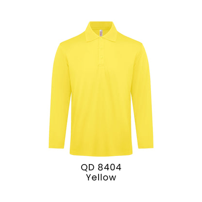 QD 8404 Yellow - QD84 long sleeve polo shirt