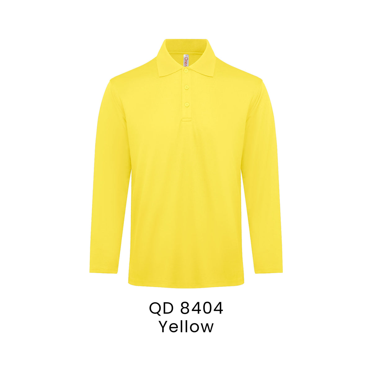 QD 8404 Yellow - QD84 long sleeve polo shirt