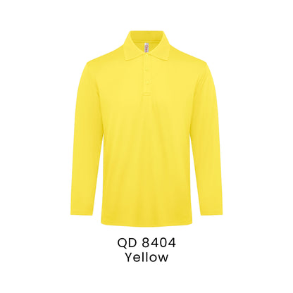 QD 8404 Yellow - QD84 long sleeve polo shirt