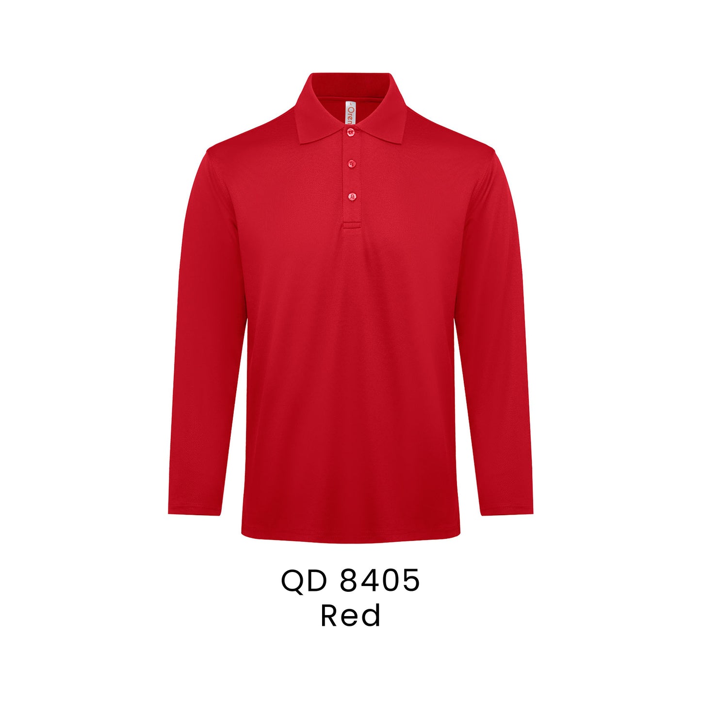 QD 8405 Red - QD84 long sleeve polo shirt