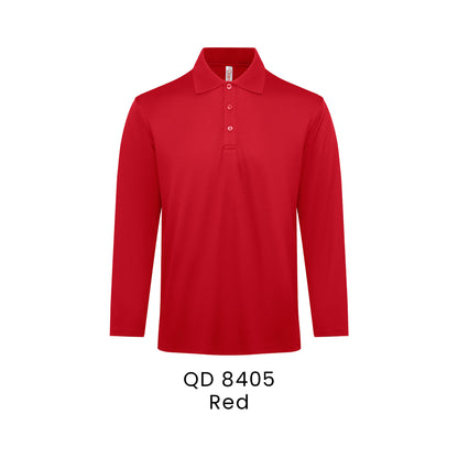 QD 8405 Red - QD84 long sleeve polo shirt
