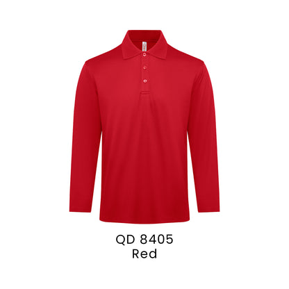 QD 8405 Red - QD84 long sleeve polo shirt