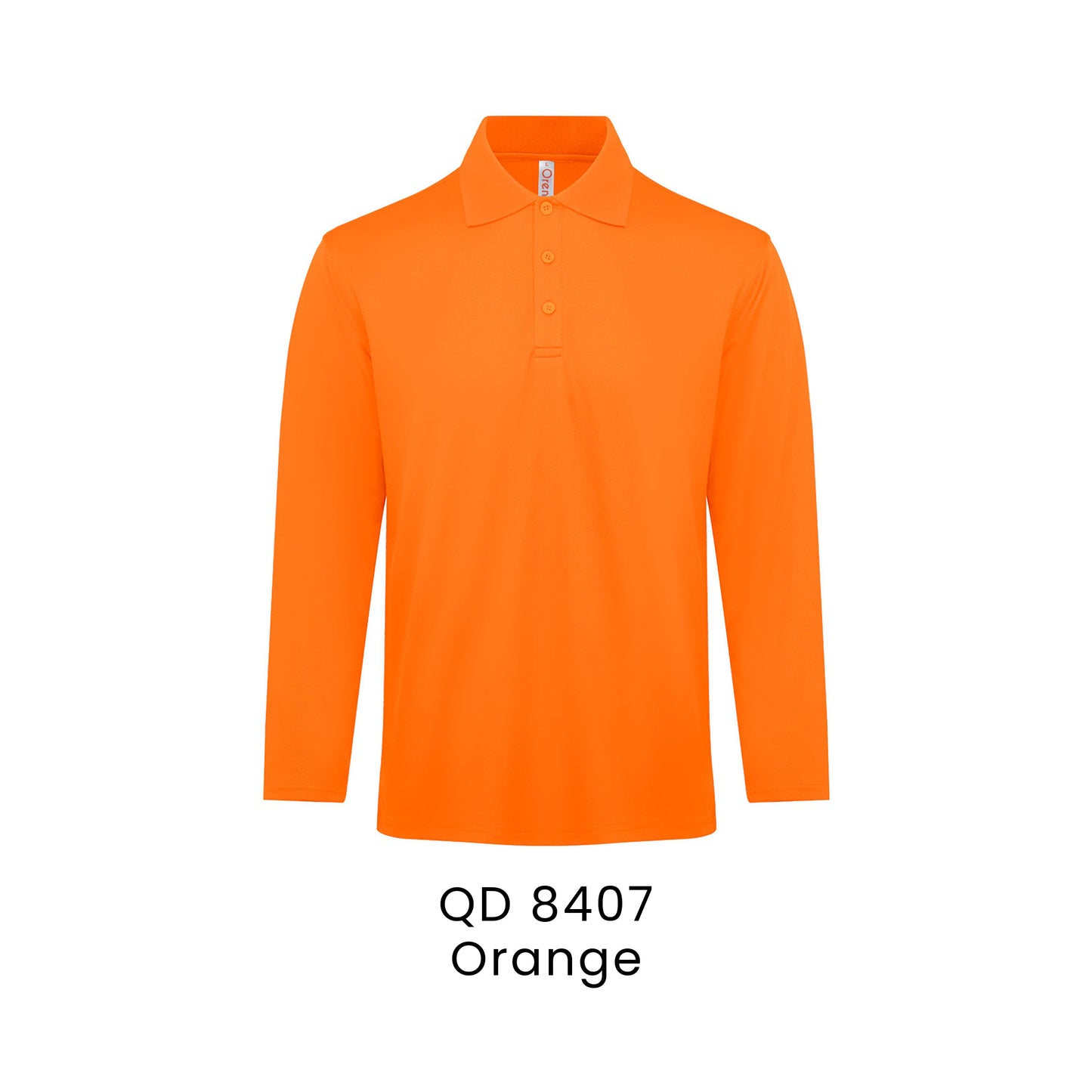 QD 8407 Orange - QD84 long sleeve polo shirt