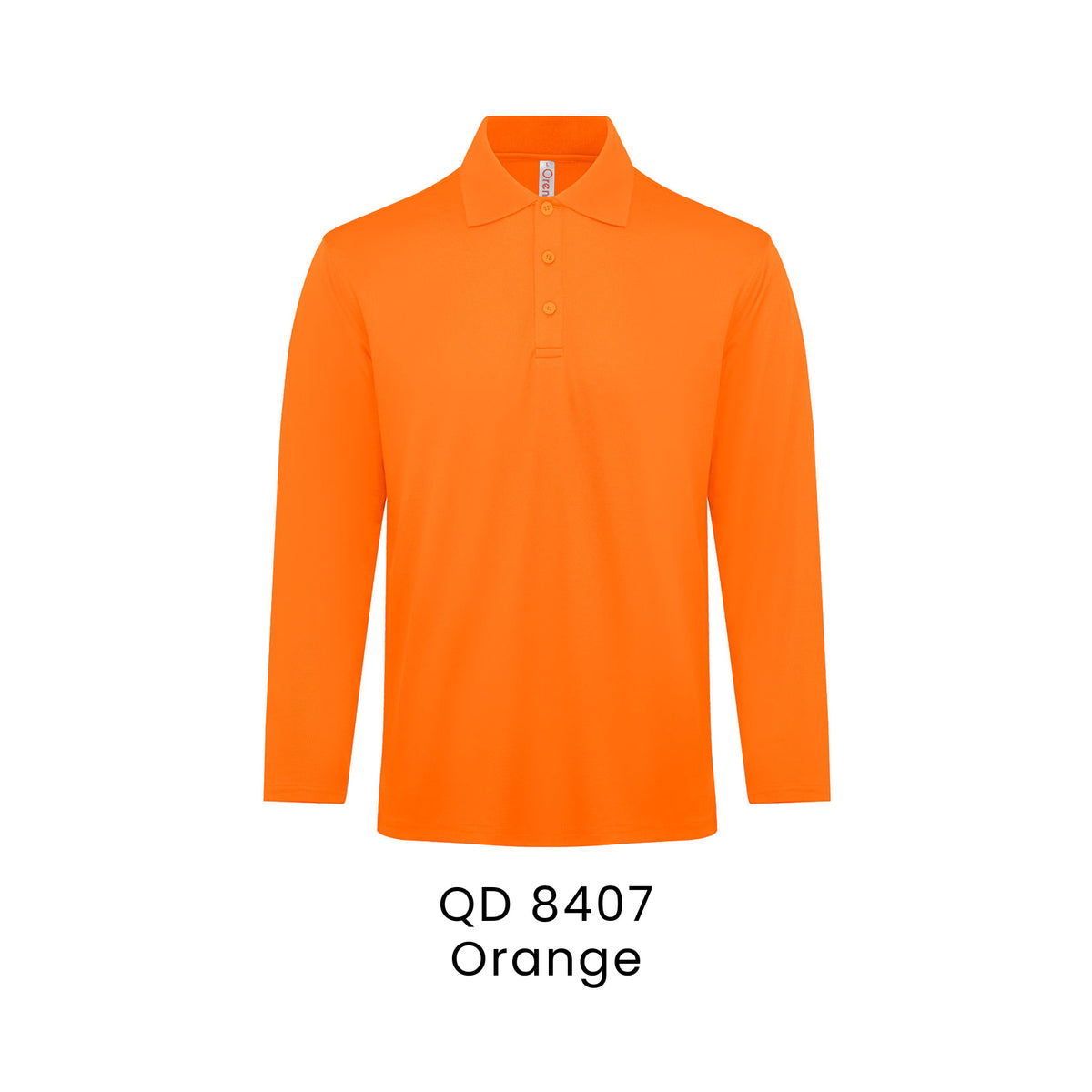 QD 8407 Orange - QD84 long sleeve polo shirt