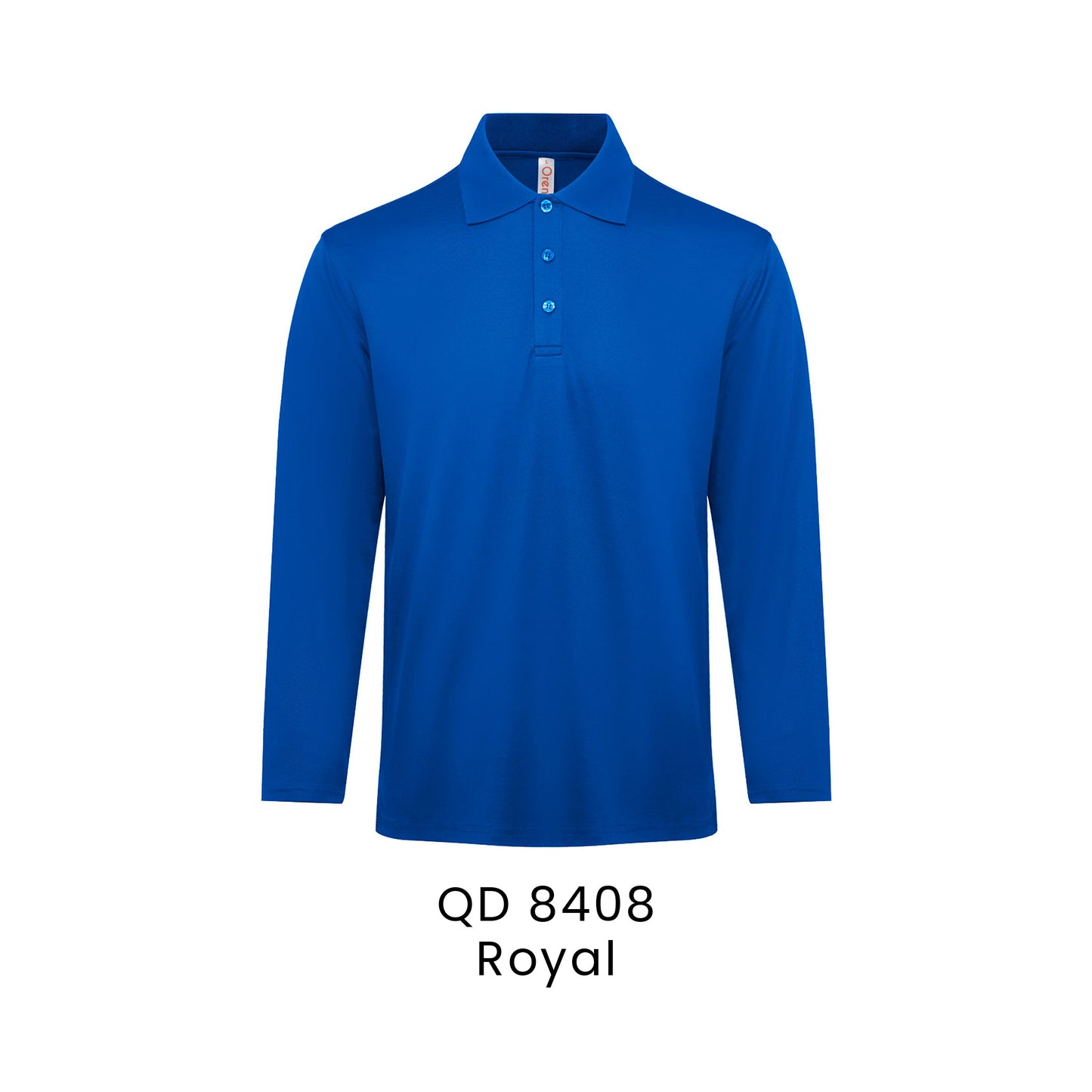 QD 8408 Royal - QD84 long sleeve polo shirt