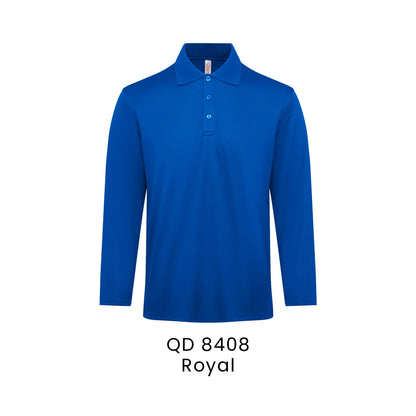QD 8408 Royal - QD84 long sleeve polo shirt