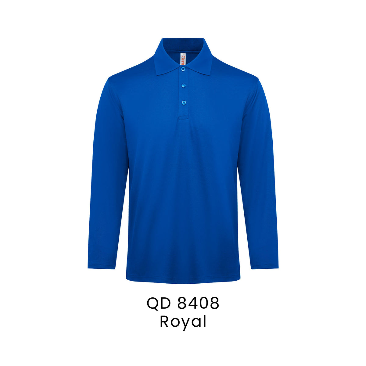 QD 8408 Royal - QD84 long sleeve polo shirt