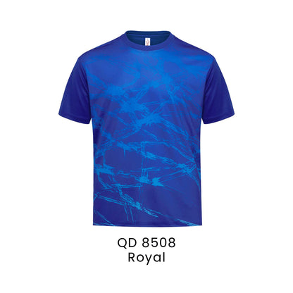 QD 8508 Royal - QD85 unisex sublimation mini eyelet t-shirt in 100% microfibre 150gsm
