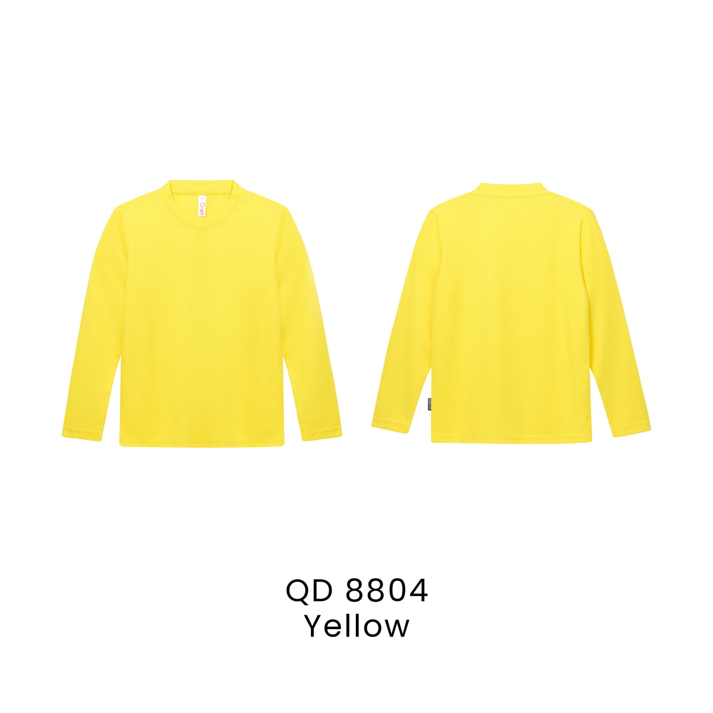 QD 8804 Yellow - QD88 kids microfibre eyelet long sleeve t-shirt in 160gsm