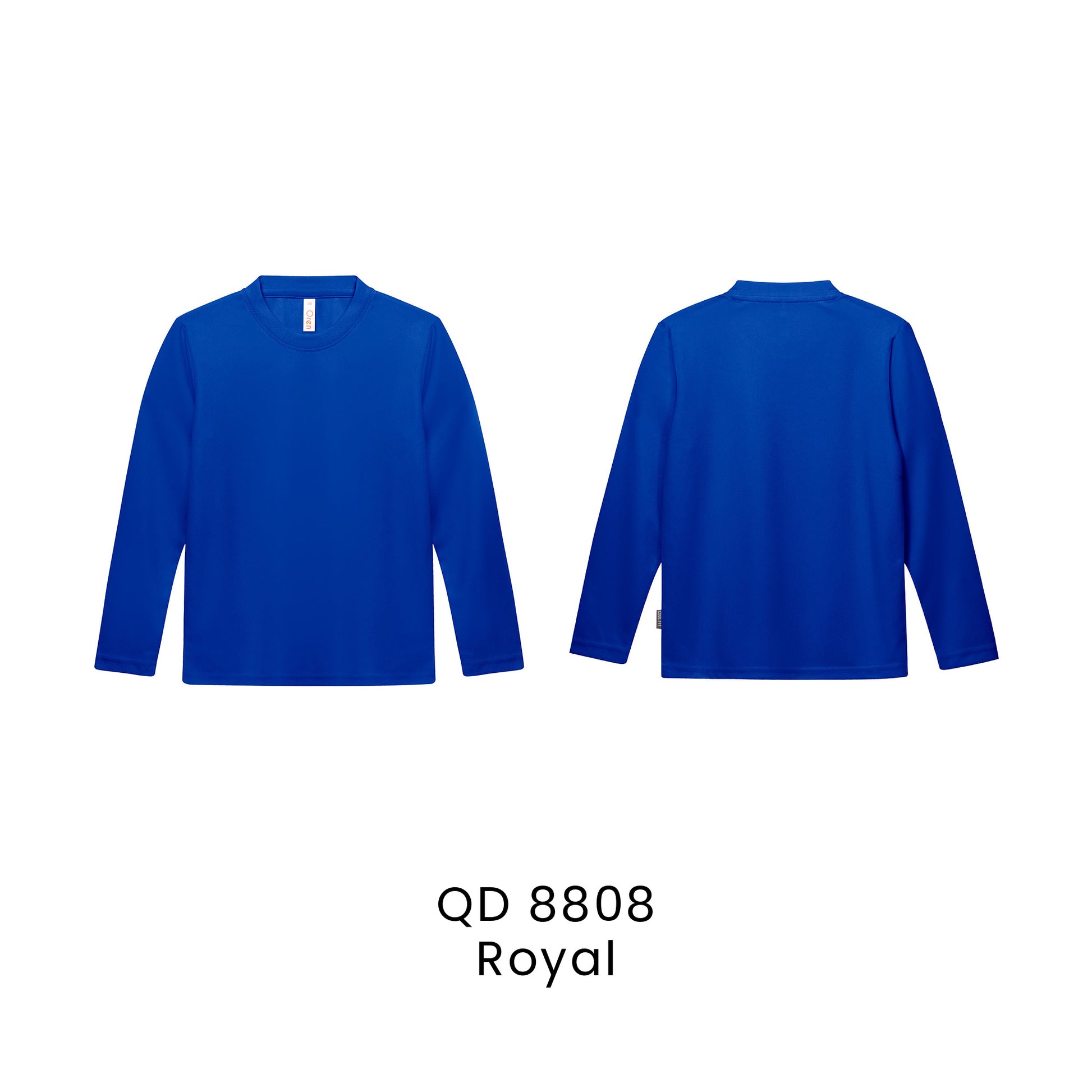 QD 8808 Royal - QD88 kids microfibre eyelet long sleeve t-shirt in 160gsm