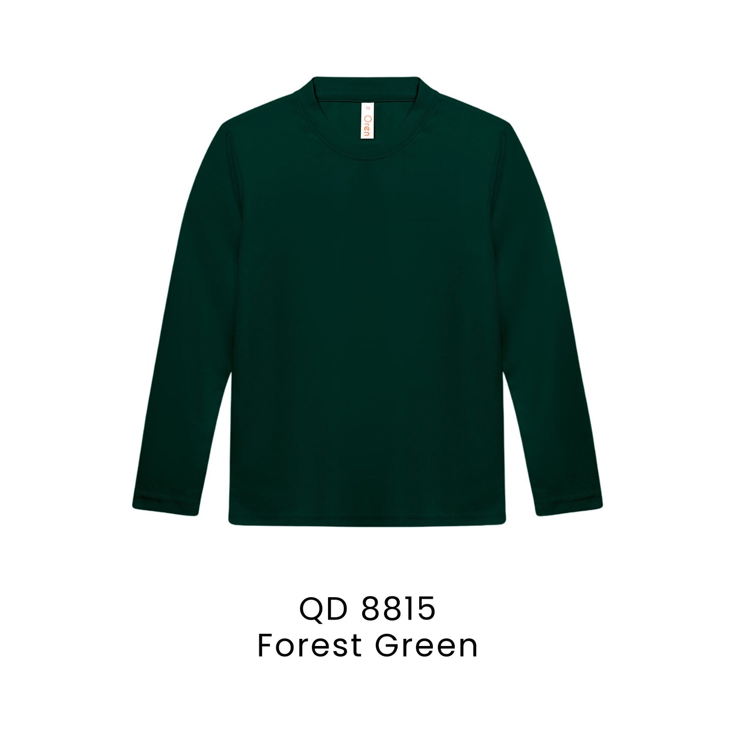 QD 8815 Forest Green - QD88 kids microfibre eyelet long sleeve t-shirt in 160gsm