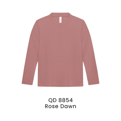 QD 8854 Rose Dawn - QD88 kids microfibre eyelet long sleeve t-shirt in 160gsm