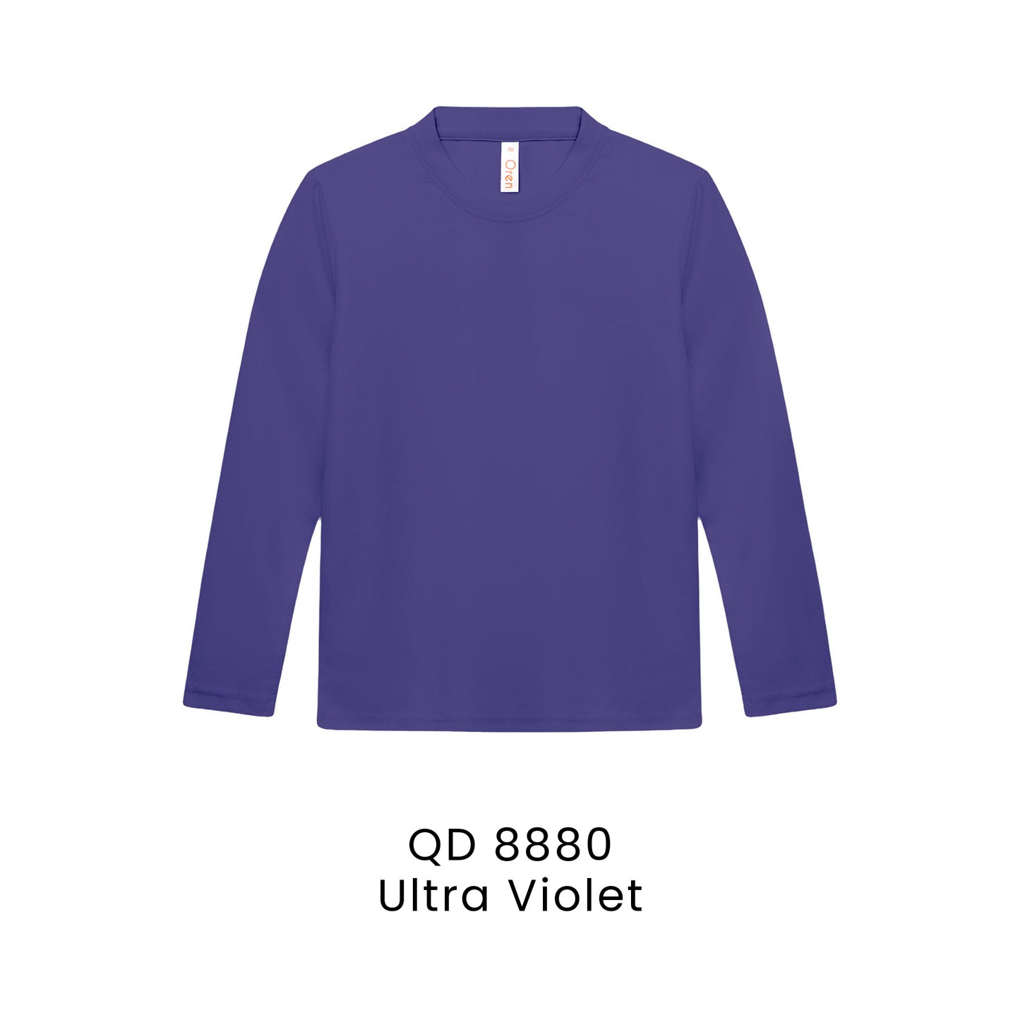 QD 8880 Ultra Violet - QD88 kids microfibre eyelet long sleeve t-shirt in 160gsm