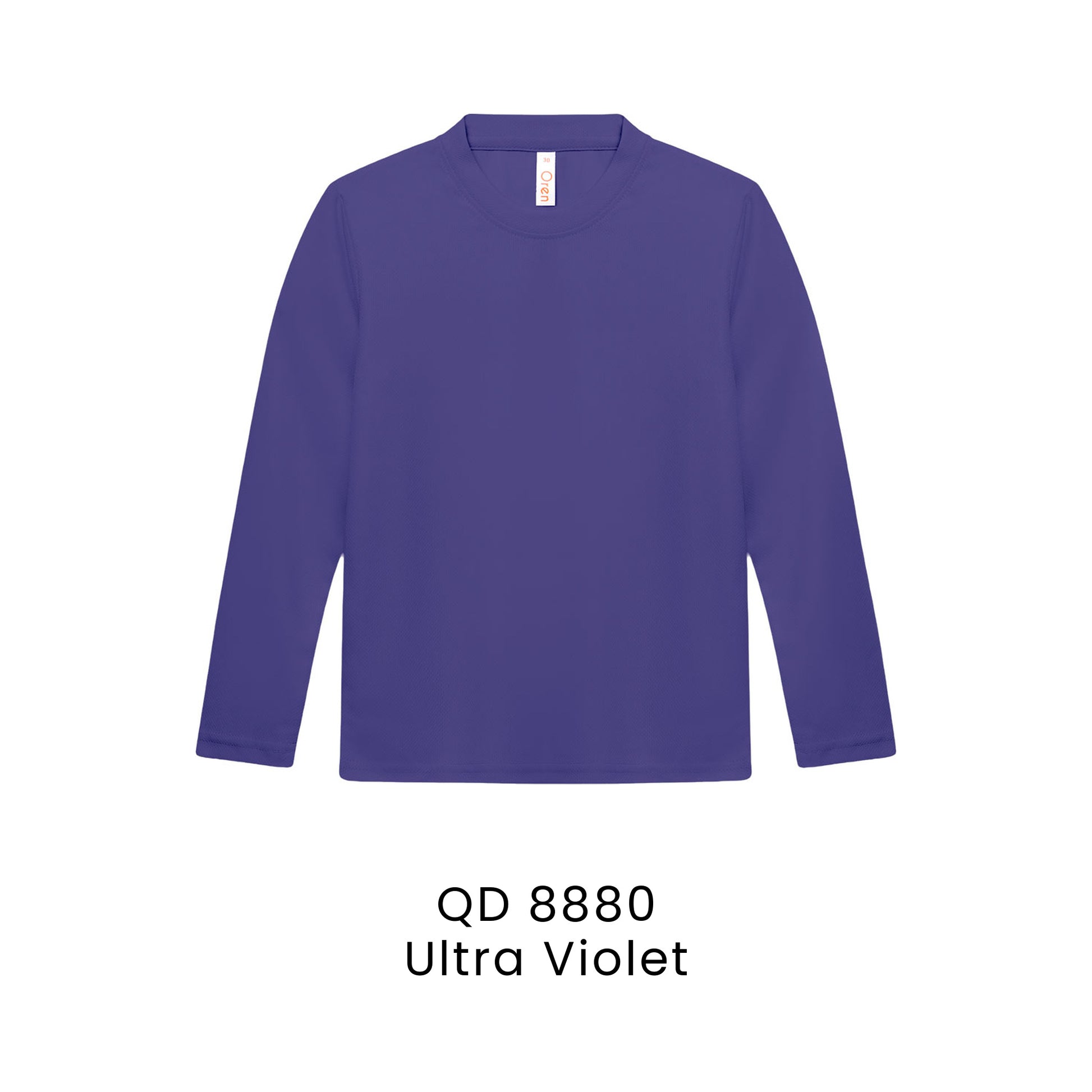 QD 8880 Ultra Violet - QD88 kids microfibre eyelet long sleeve t-shirt in 160gsm
