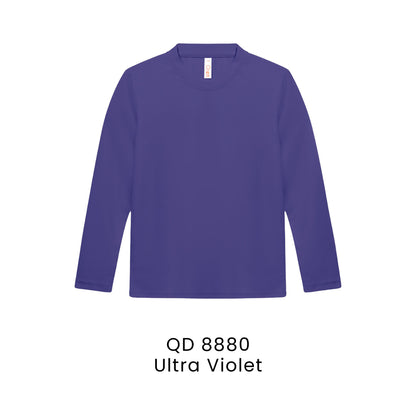 QD 8880 Ultra Violet - QD88 kids microfibre eyelet long sleeve t-shirt in 160gsm