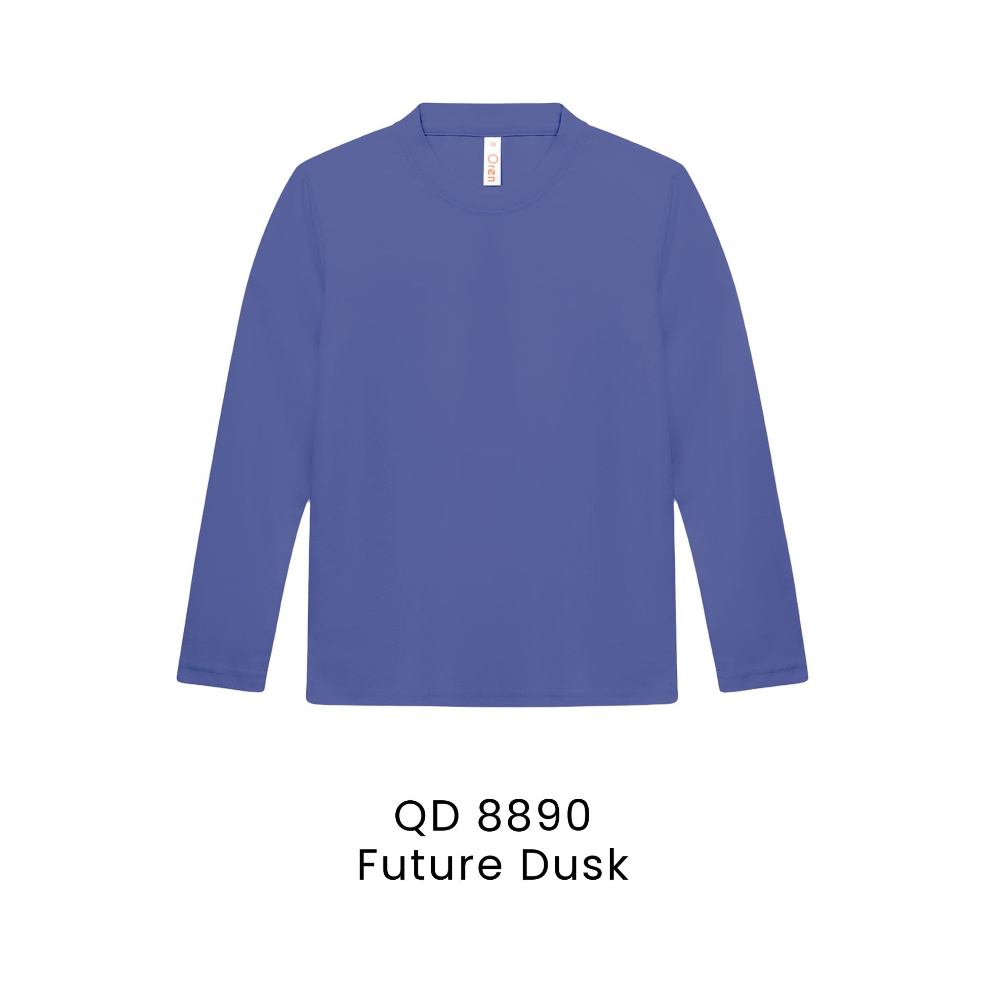 QD 8890 Future Dusk - QD88 kids microfibre eyelet long sleeve t-shirt in 160gsm