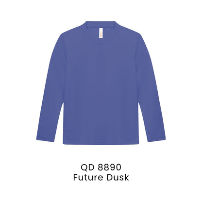 QD 8890 Future Dusk - QD88 kids microfibre eyelet long sleeve t-shirt in 160gsm