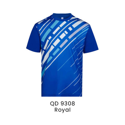QD 9308 Royal - QD93 unisex sublimation mini eyelet t-shirt in 100% microfibre 150gsm