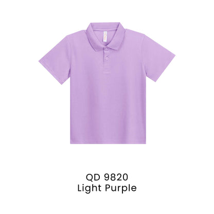 QD 9820 Light Purple - QD98 kids microfibre eyelet polo shirt in 160gsm