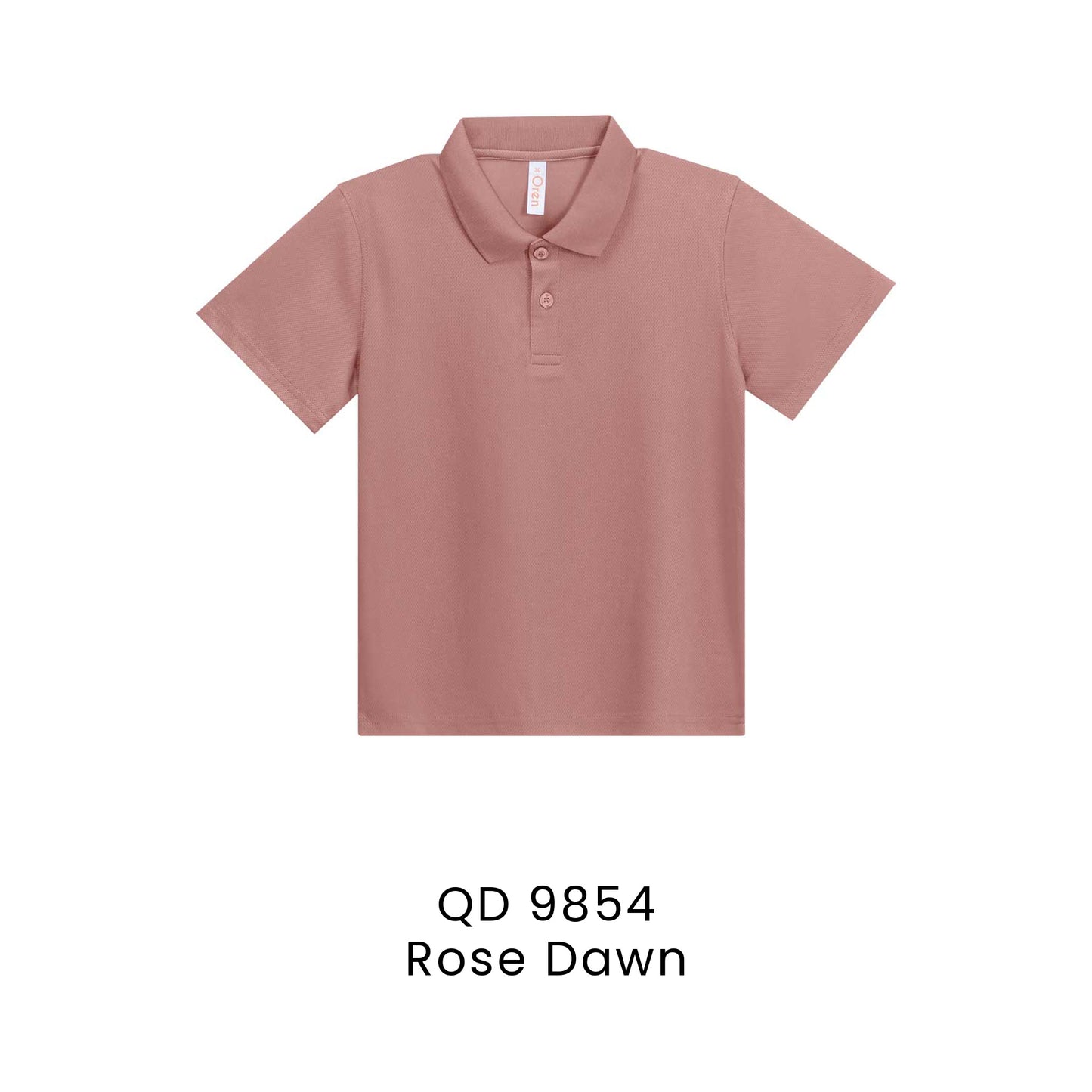 QD 9854 Rose Dawn - QD98 kids microfibre eyelet polo shirt in 160gsm