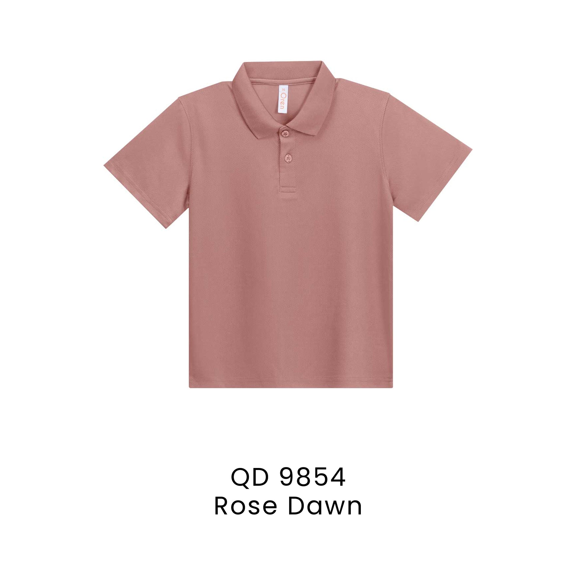 QD 9854 Rose Dawn - QD98 kids microfibre eyelet polo shirt in 160gsm