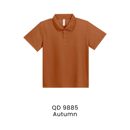QD 9885 Autumn - QD98 kids microfibre eyelet polo shirt in 160gsm