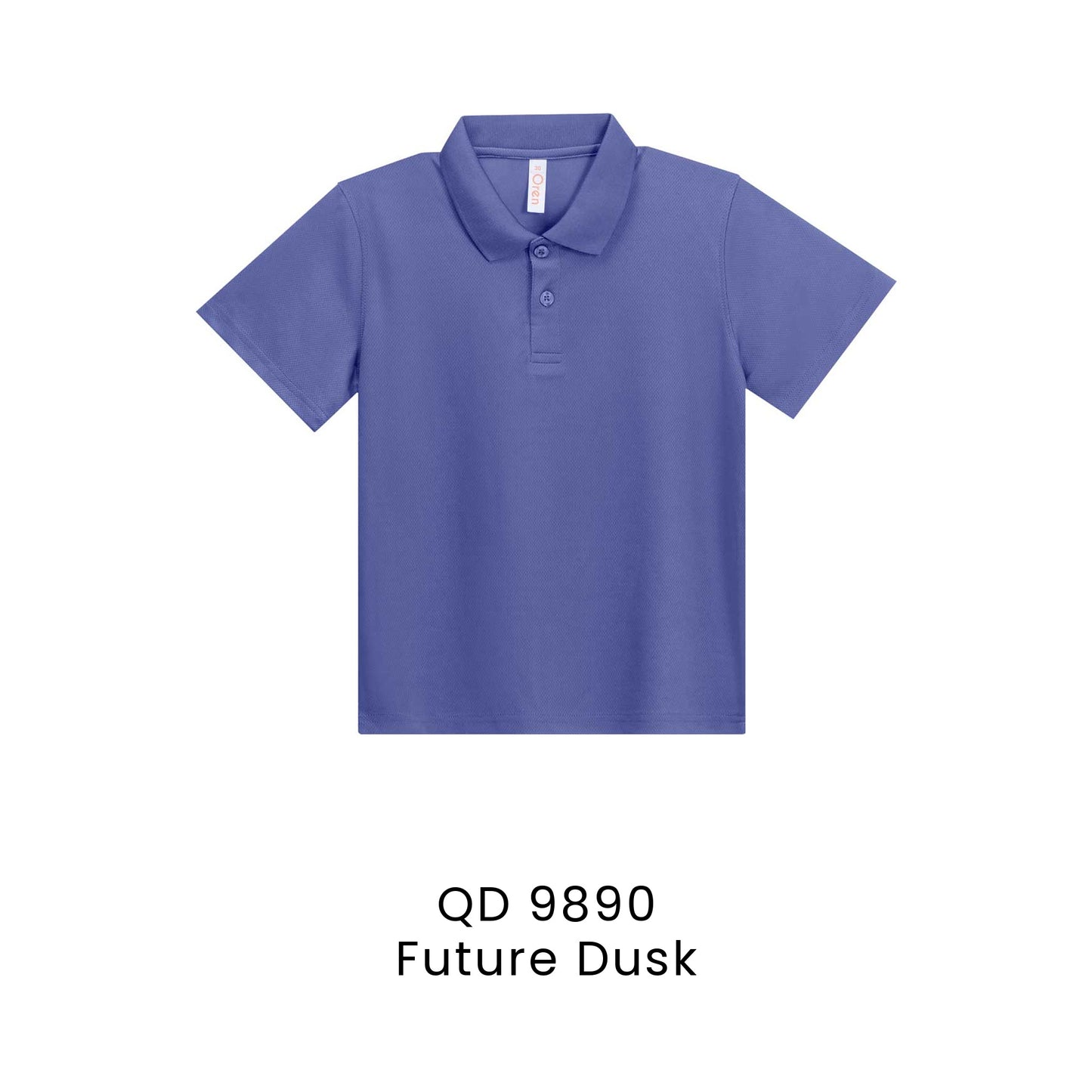 QD 9890 Future Dusk - QD98 kids microfibre eyelet polo shirt in 160gsm