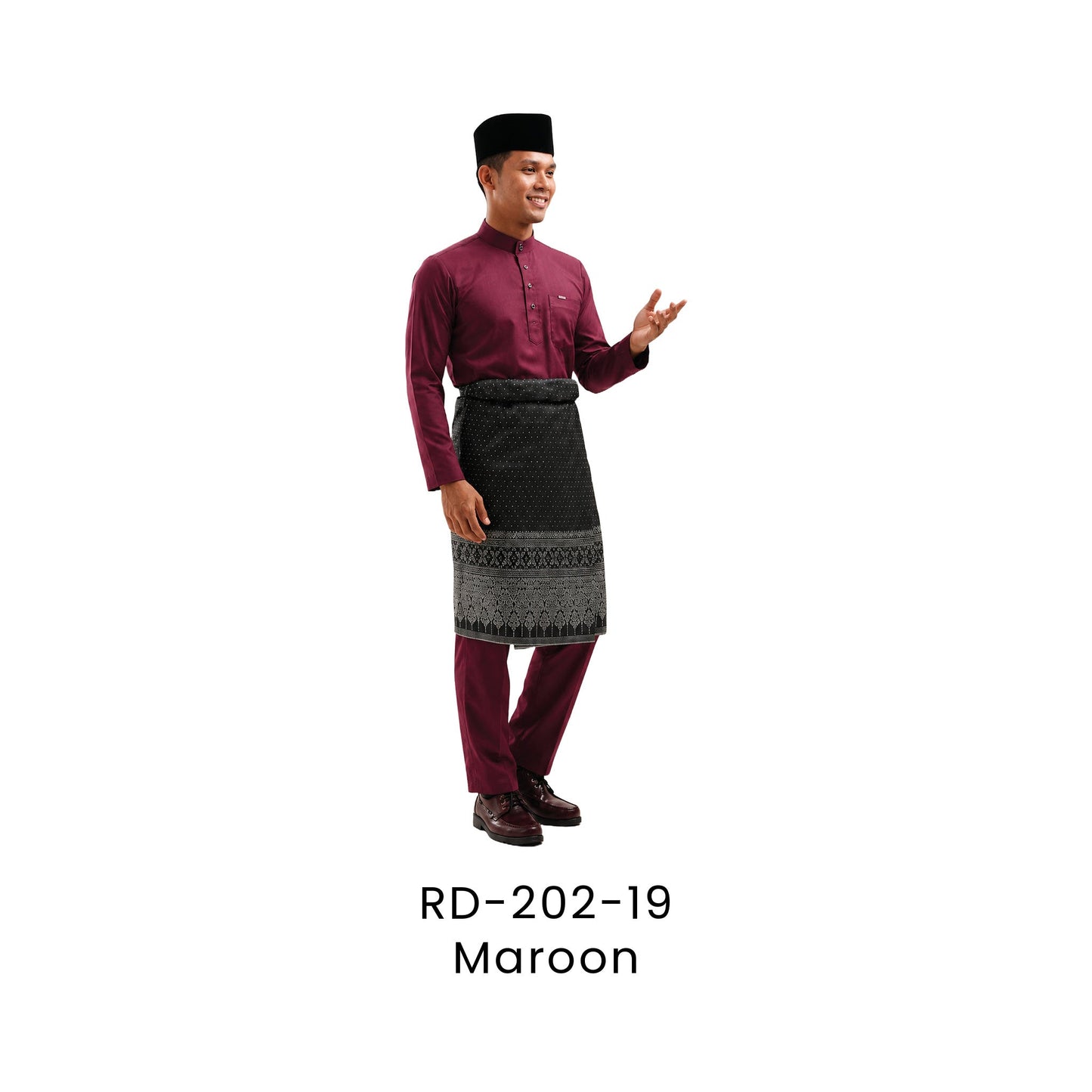 Baju Melayu - DanFine | 155gsm | RD-202 Regular Fit | Maroon | RD-202-19 | Artiztee