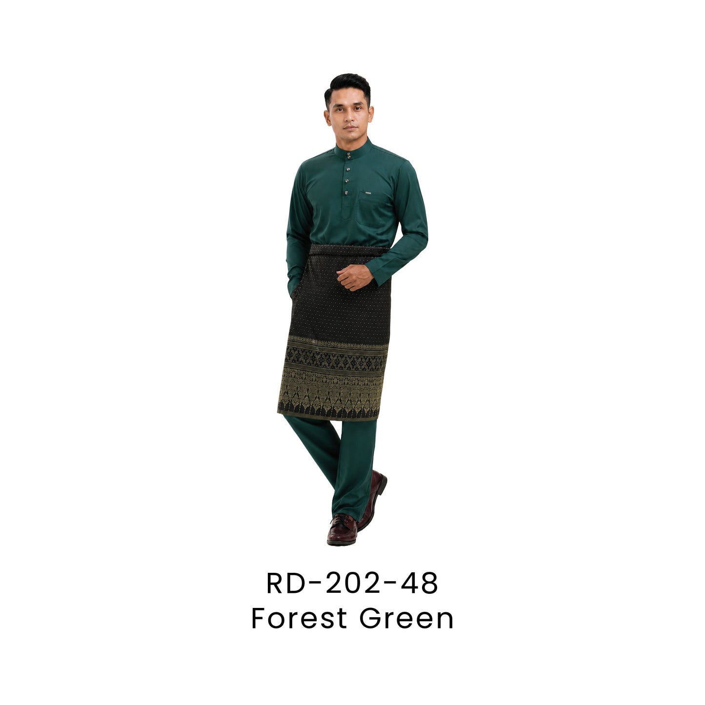 Baju Melayu - DanFine | 155gsm | RD-202 Regular Fit | Forest Green | RD-202-48 | Artiztee