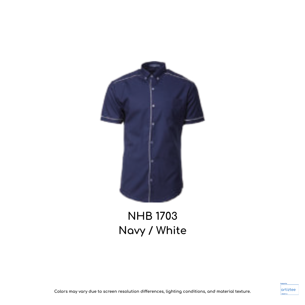 Shirt Synergy Racewear Premium Workwear Unisex 200gsm NHB1703 Navy White