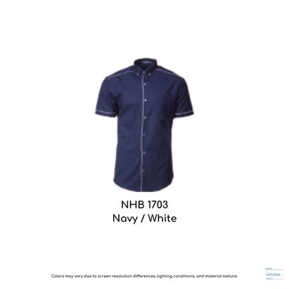 Shirt Synergy Racewear Premium Workwear Unisex 200gsm NHB1703 Navy White