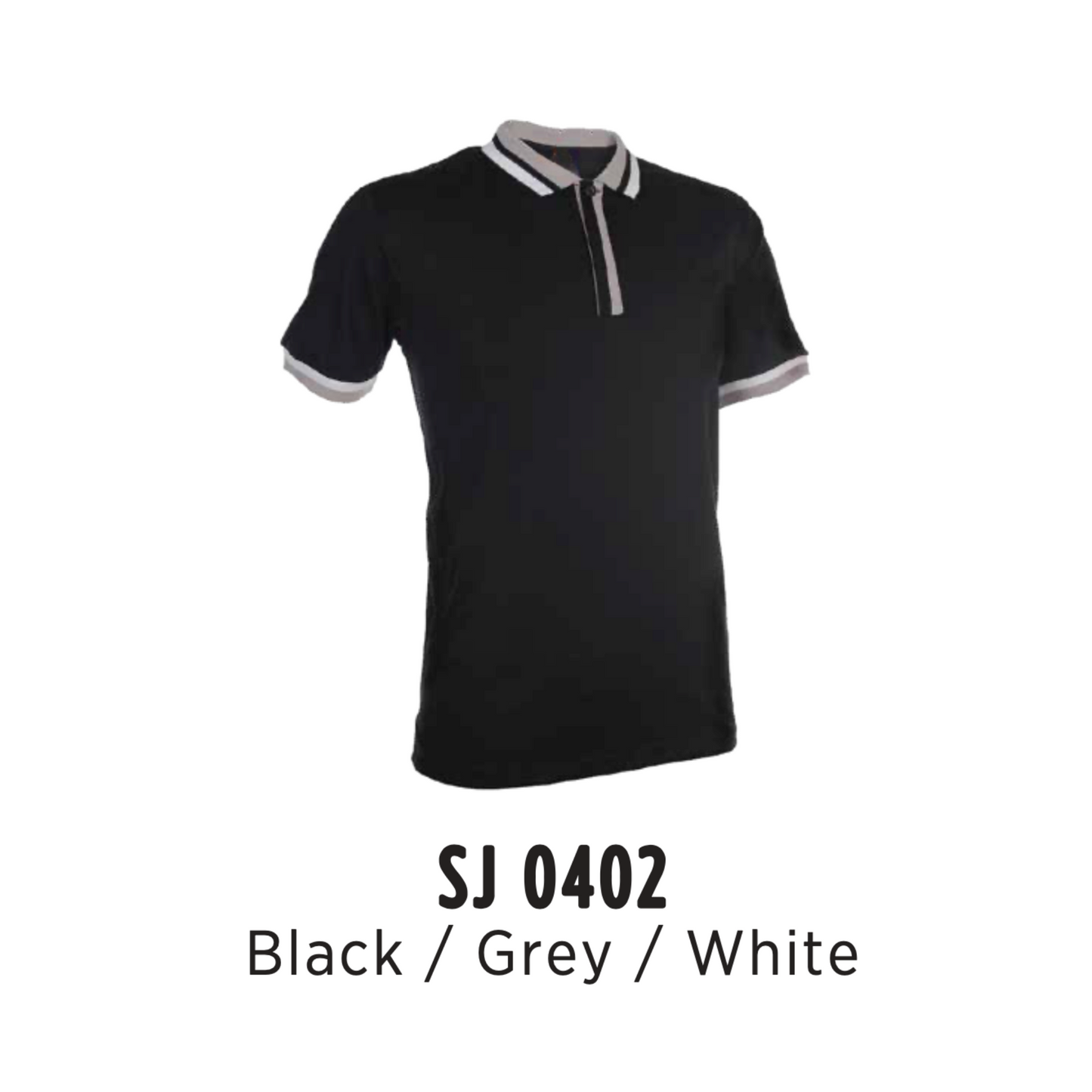 Polo | TC | Short Sleeve | Unisex | 175gsm | Black/Grey/White | SJ0402