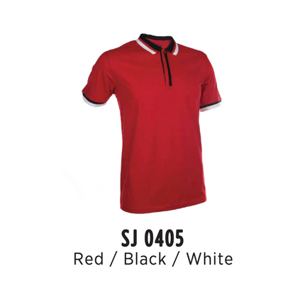 Polo | TC | Short Sleeve | Unisex | 175gsm | Red/Black/White | SJ0405