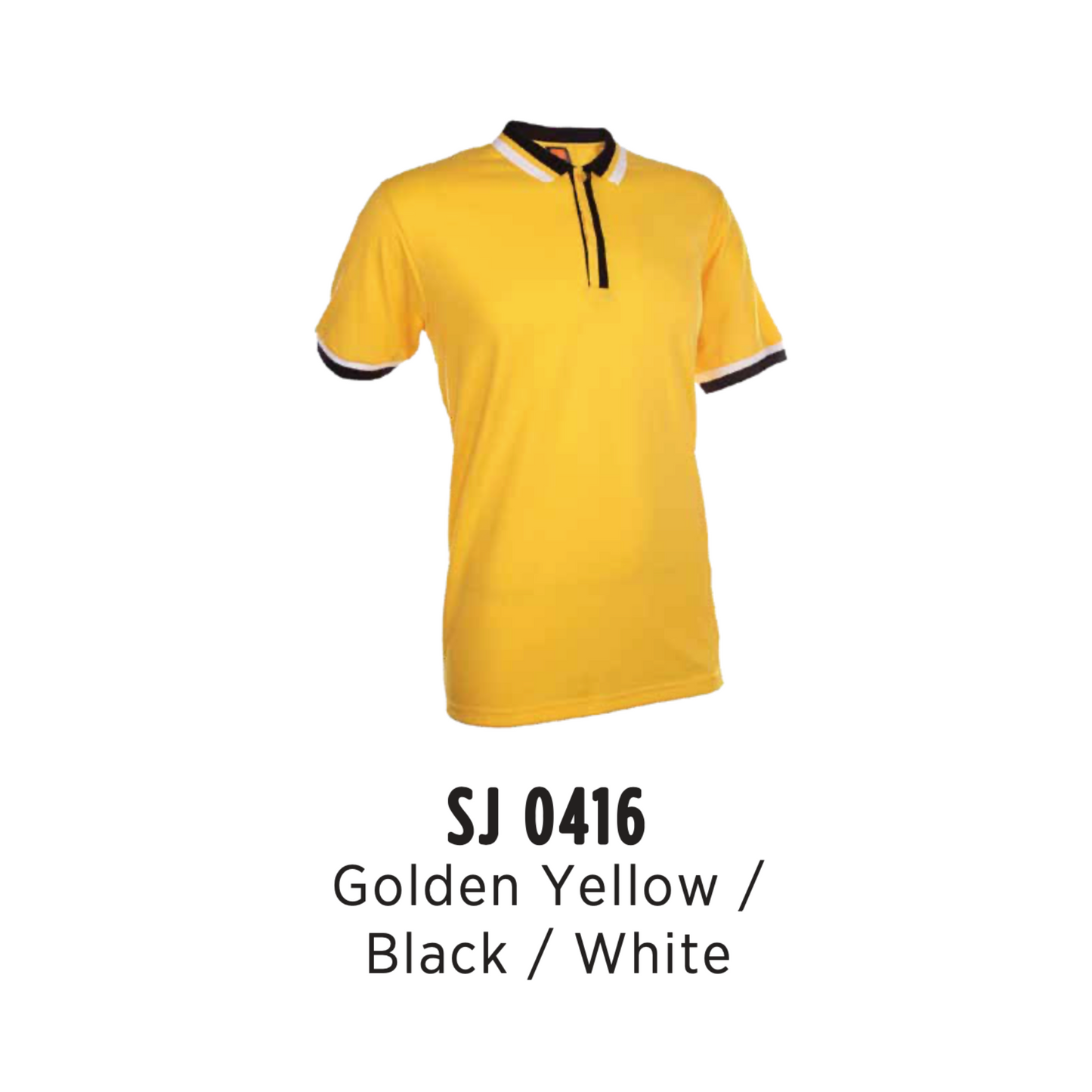 Polo | TC | Short Sleeve | Unisex | 175gsm | Golden Yellow/Black/White | SJ0416