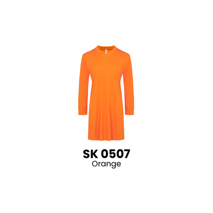 Muslimah T-Shirt Microfibre Eyelet V-Neck | ARTIZTEE | SK 0507 Orange