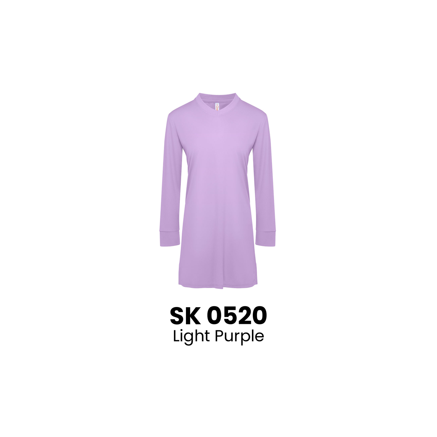 Muslimah T-Shirt Microfibre Eyelet V-Neck | ARTIZTEE | SK 0520 Light Purple