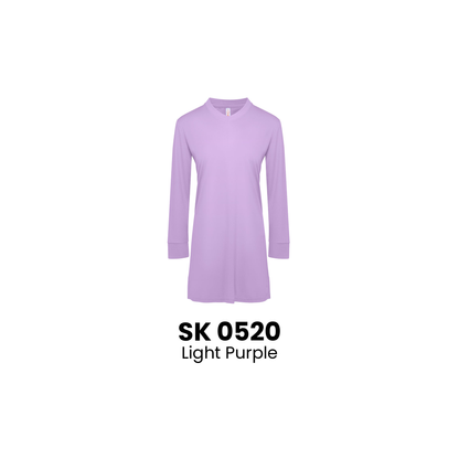Muslimah T-Shirt Microfibre Eyelet V-Neck | ARTIZTEE | SK 0520 Light Purple
