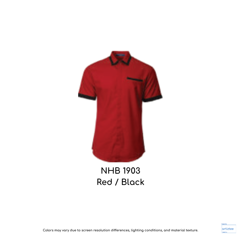 smart racewear shirt unisex 190gsm nhb1903 red black