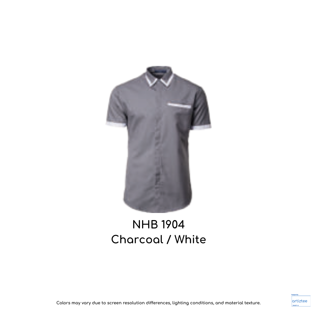 smart racewear shirt unisex 190gsm nhb1904 charcoal white