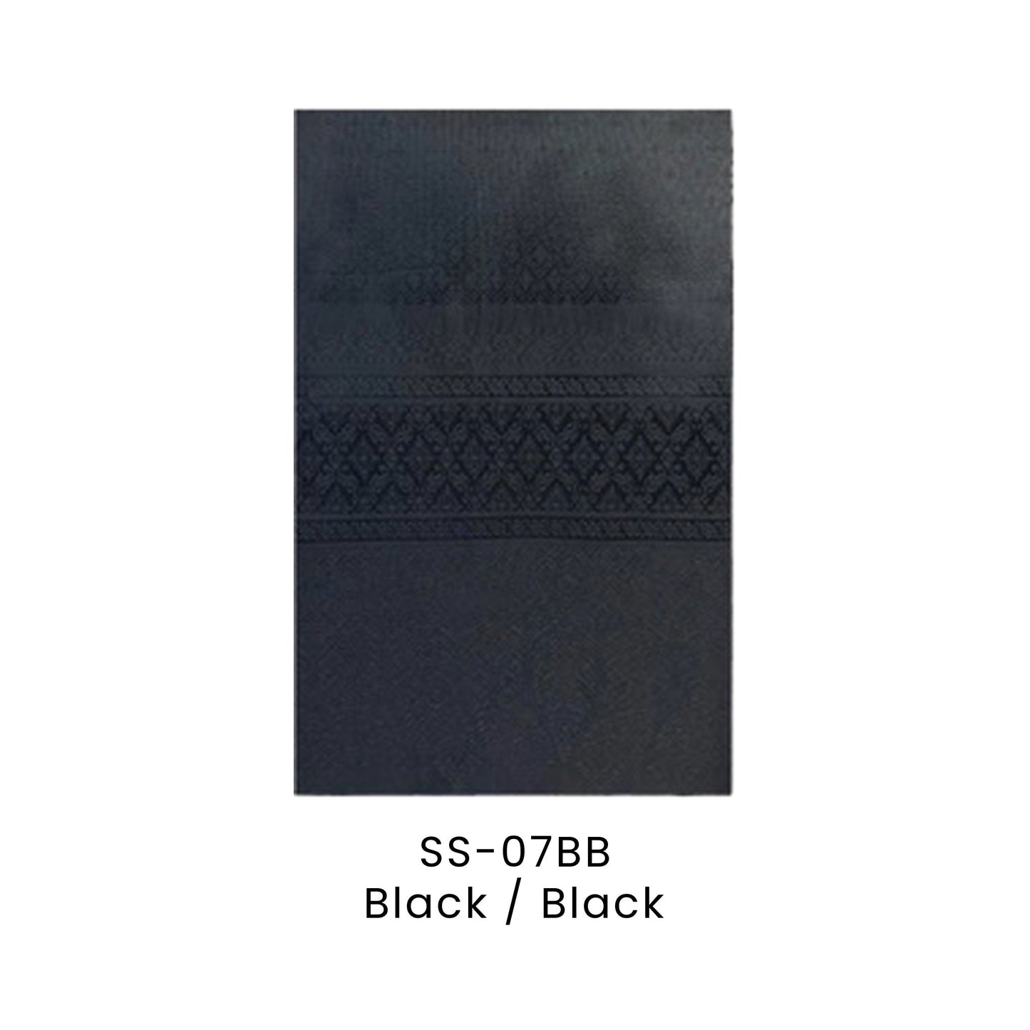 Sampin Baju Melayu - Songket | SS-07 | Black / Black | SS-07BB | Artiztee