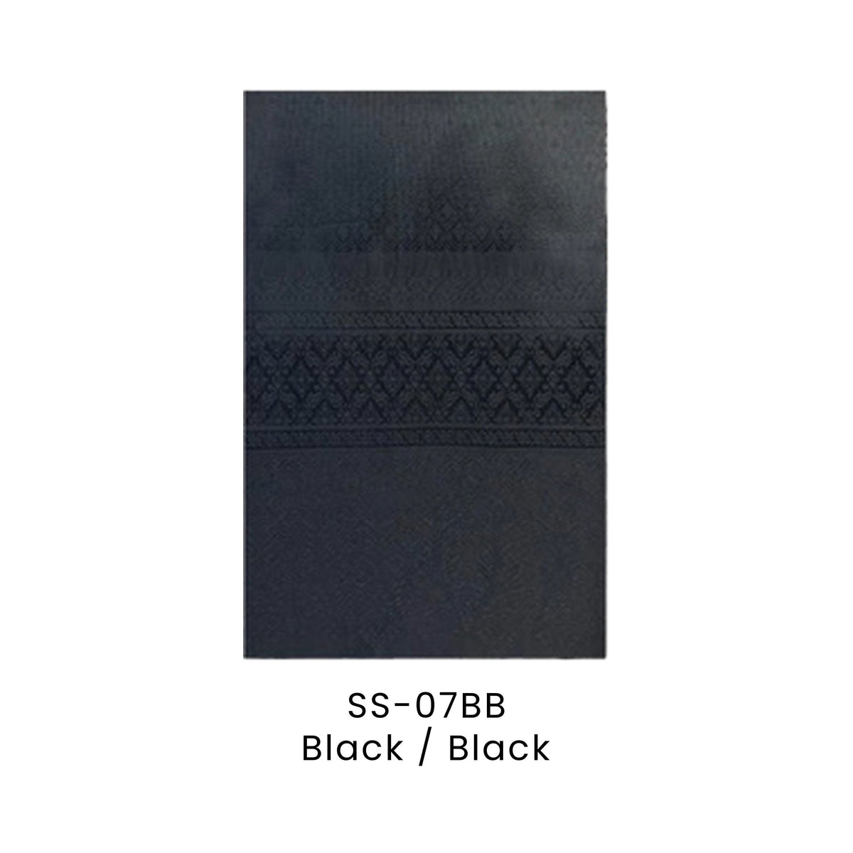 Sampin Baju Melayu - Songket | SS-07 | Black / Black | SS-07BB | Artiztee