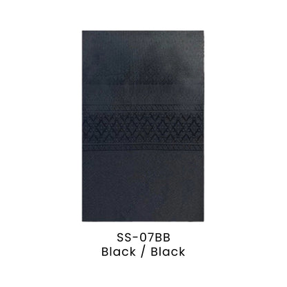 Sampin Baju Melayu - Songket | SS-07 | Black / Black | SS-07BB | Artiztee