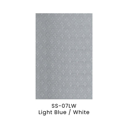 Sampin Baju Melayu - Songket | SS-07 | Light Blue / White | SS-07LW | Artiztee