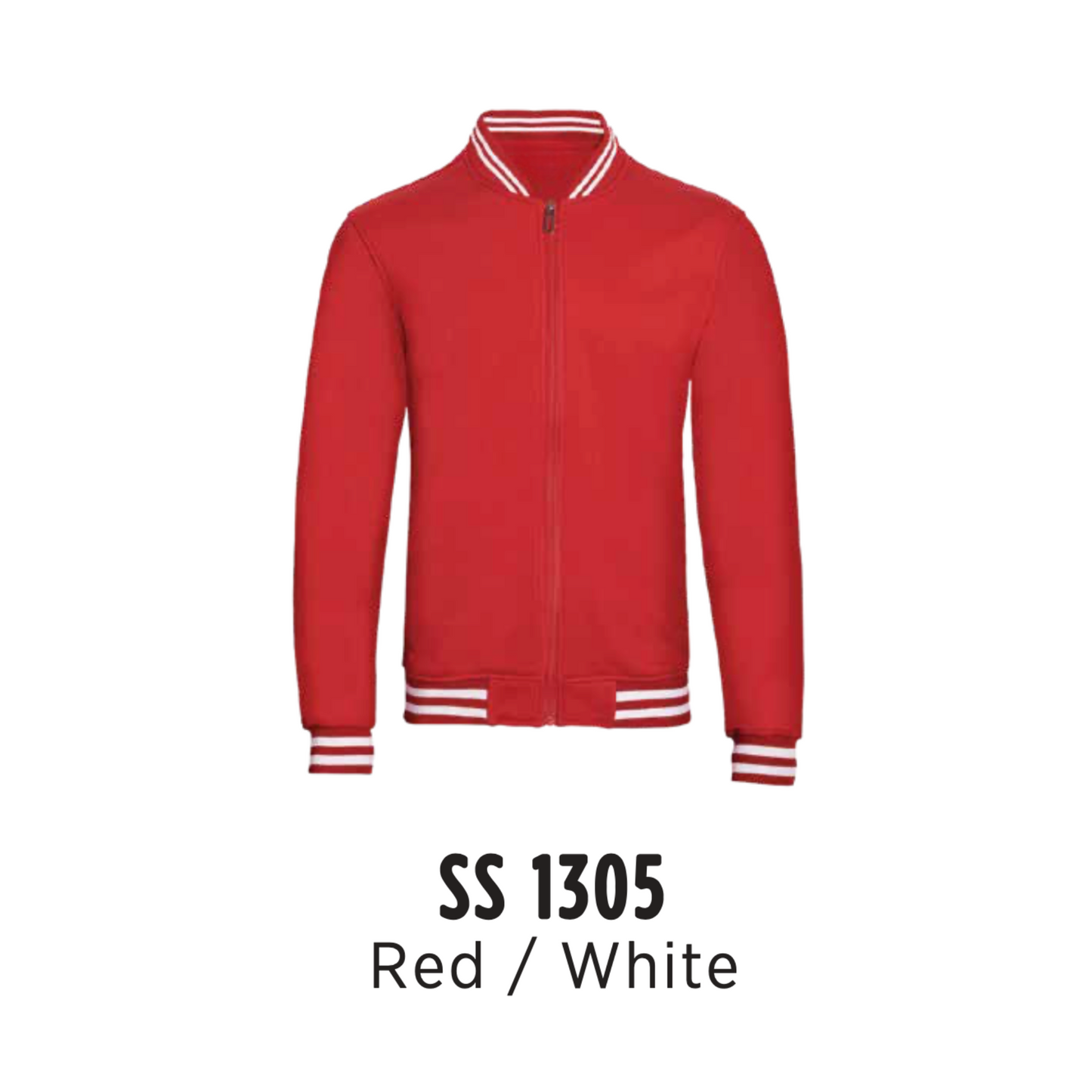 Varsity Jacket - Full-Zip | Red/White | Unisex | SS1305